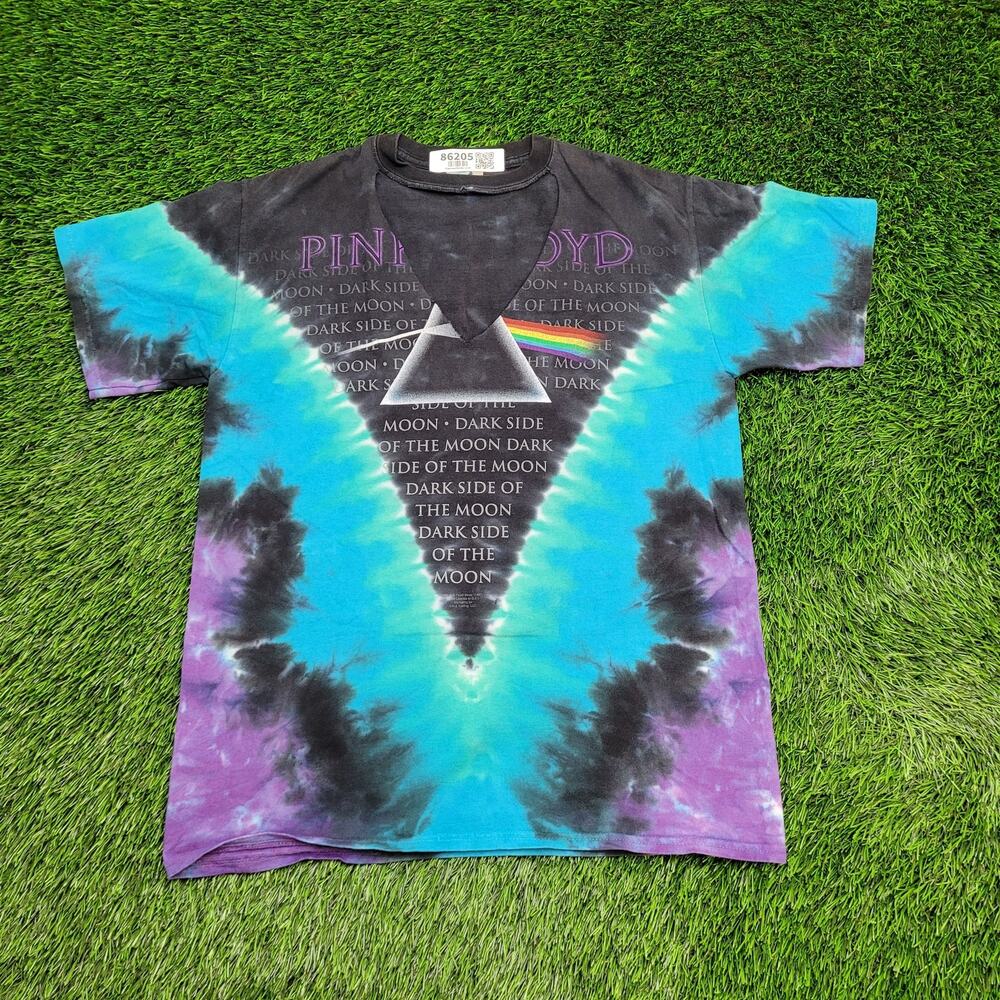 Vintage Pink-Floyd Tie-Dye Choker Shirt Women Large 20x26 Y2K